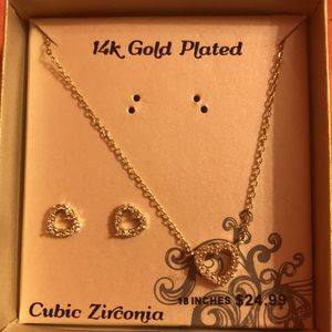 24k gold plated jewelry set